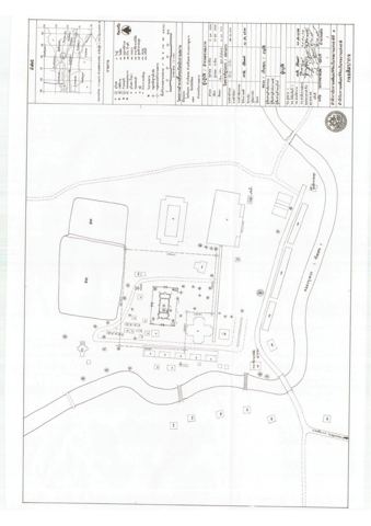 แผนผังแนบท้ายประกาศ: ผังบริเวณวัดห้วยเขน แสดงเขตที่ดินโบราณสถาน (สำรวจ พ.ศ. 2539 โดยสำนักโบราณคดีฯ กรมศิลปากร)